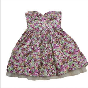Sans Souci Strapless Floral Spring/Summer Dress Size Small